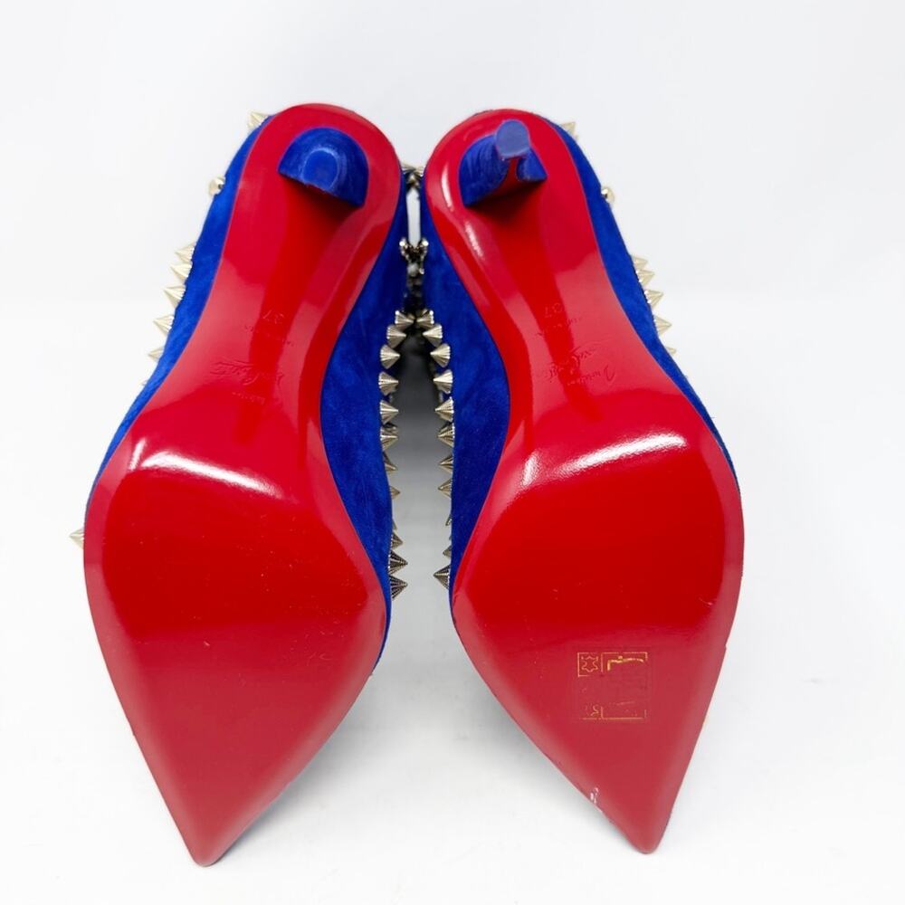 Christian Louboutin Astrilarge Booty Pika Studded Spike Suede Boots Size EU 37 - Picture 12 of 13